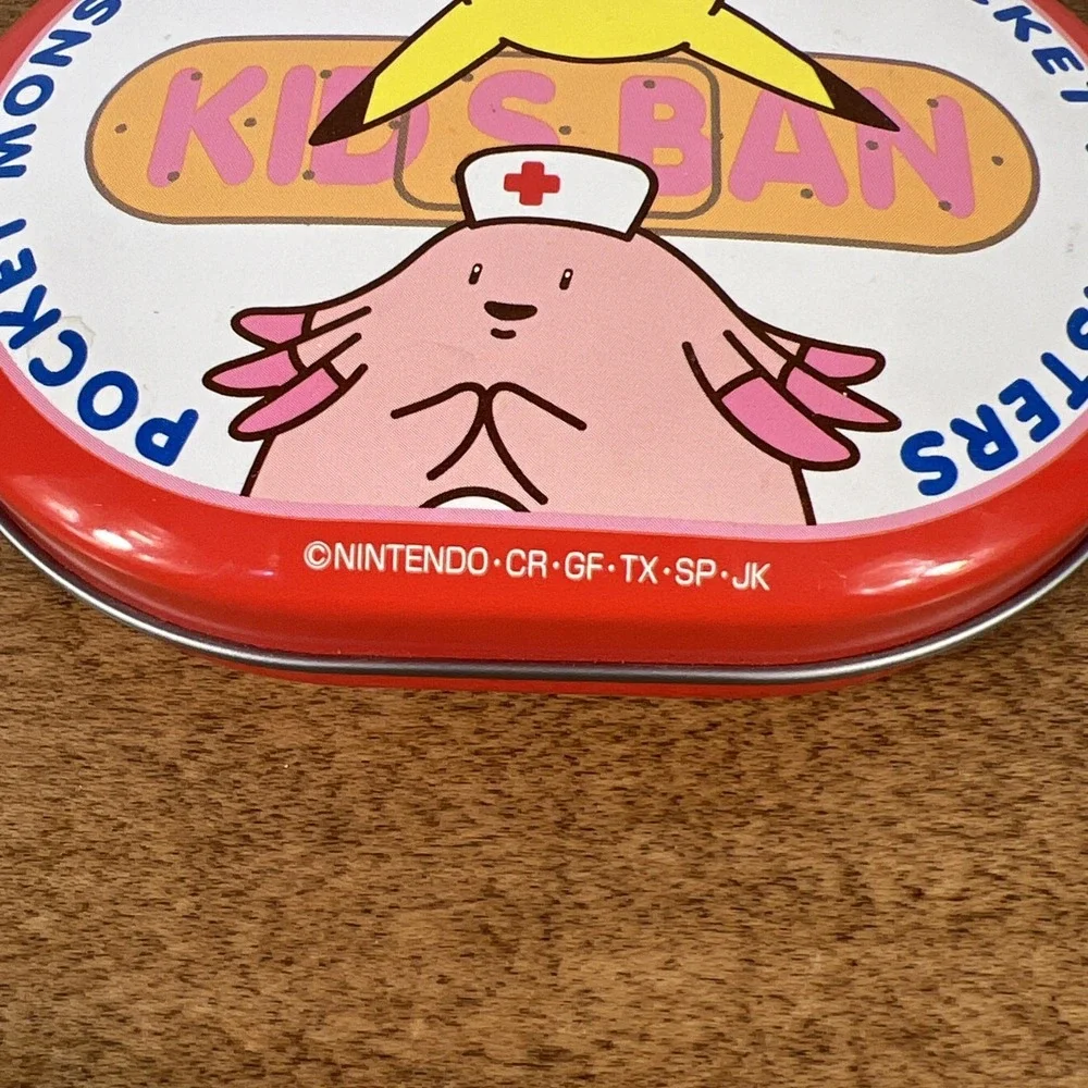 Pokemon Pocket Monsters Rare Tomy 1997 Kids Ban Bandaid Bandage Tin Holder